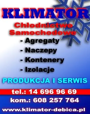 Przedsiębiorstwo 4 wizerunek KLIMATOR - IZOLACJE POJAZDÓW, NAPRAWA NACZEP CHŁODNICZYCH, CHŁODNICTWO SAMOCHODOWE
